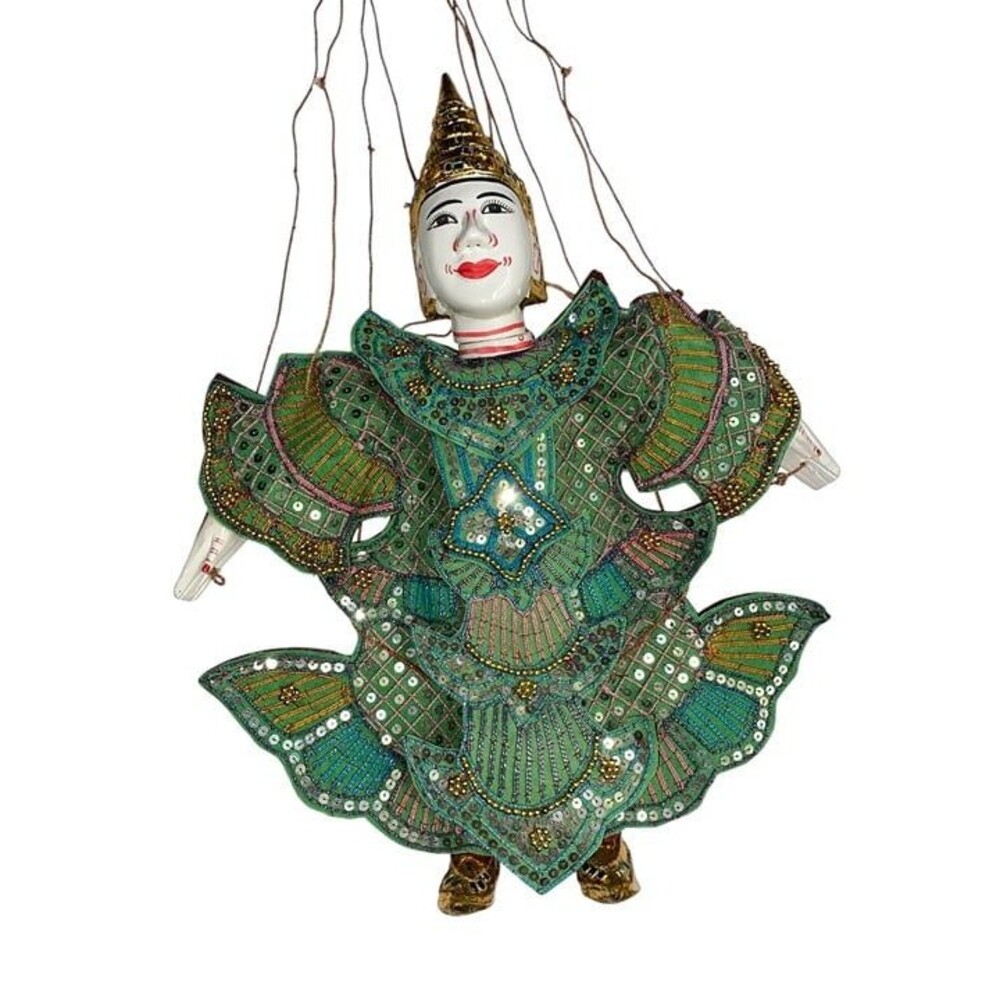 * handmade vintage marionette Thailand characters from traditional folk tales
